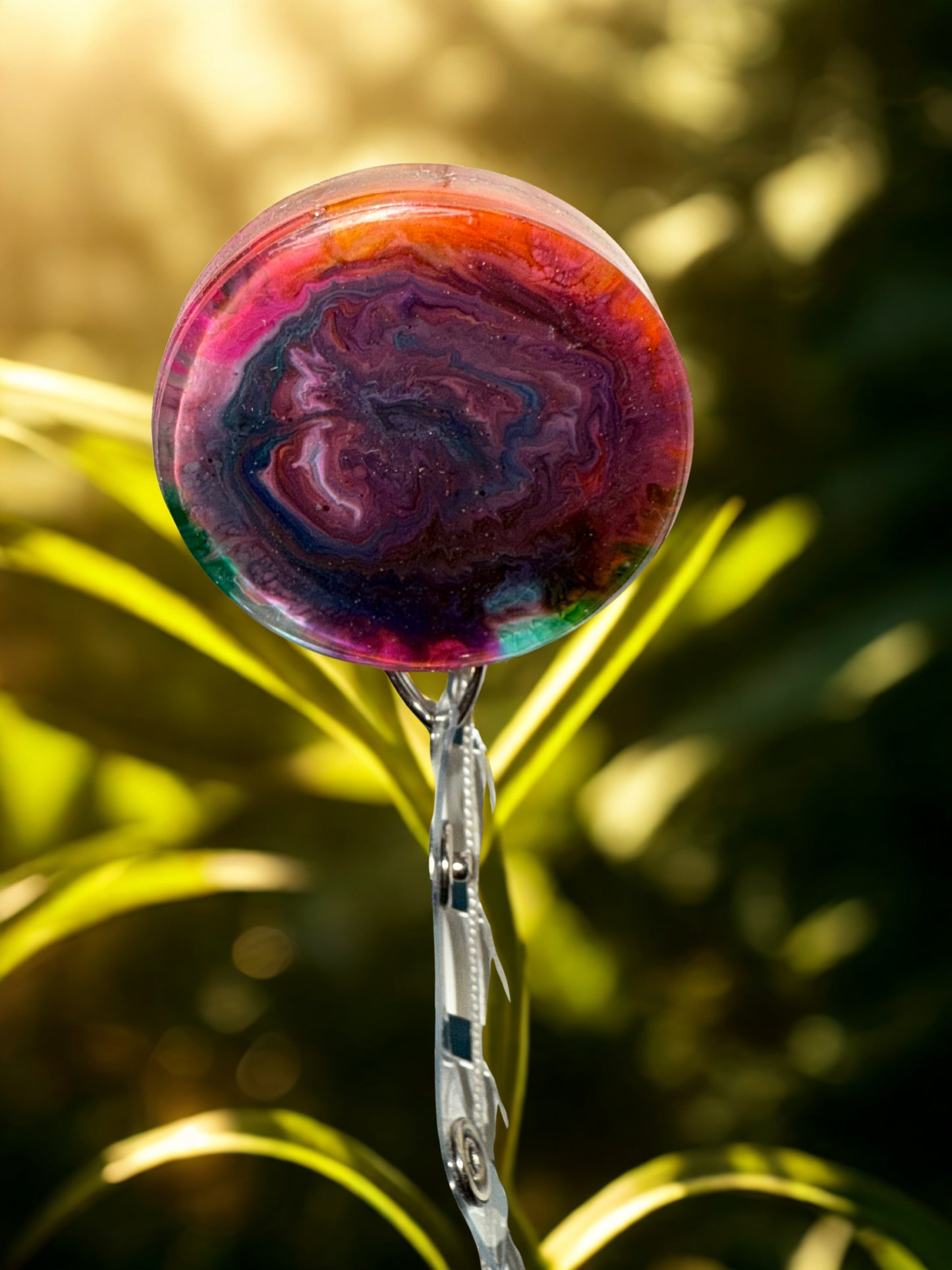 Badge Reel - Marbled multicolored