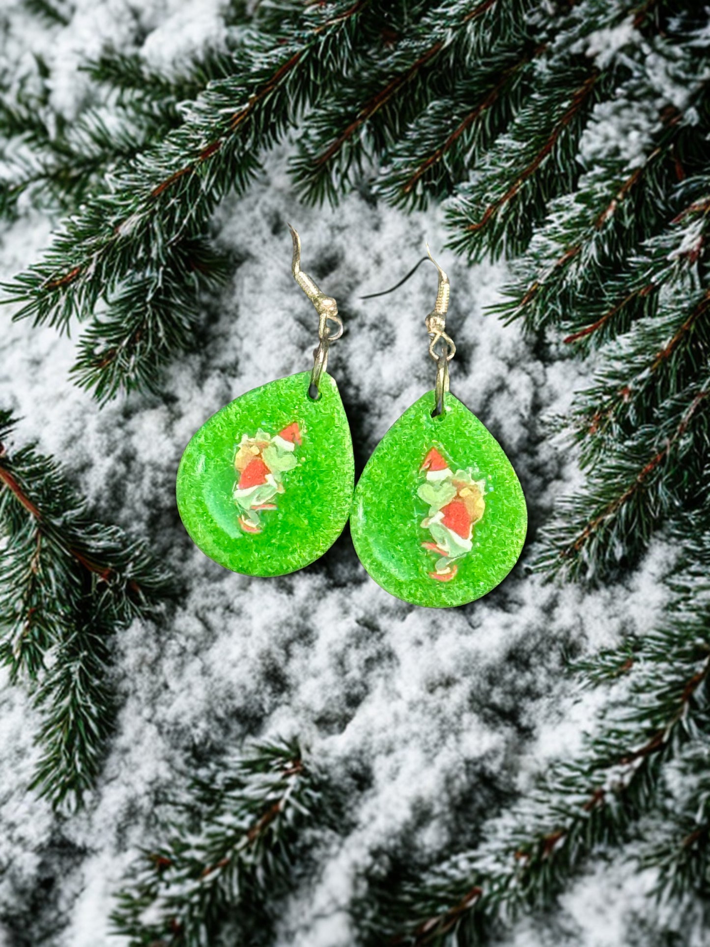 Kids Earrings - Grinch