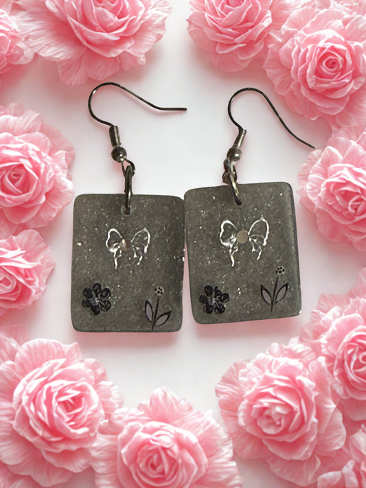 Earrings - Christmas bows and flowers