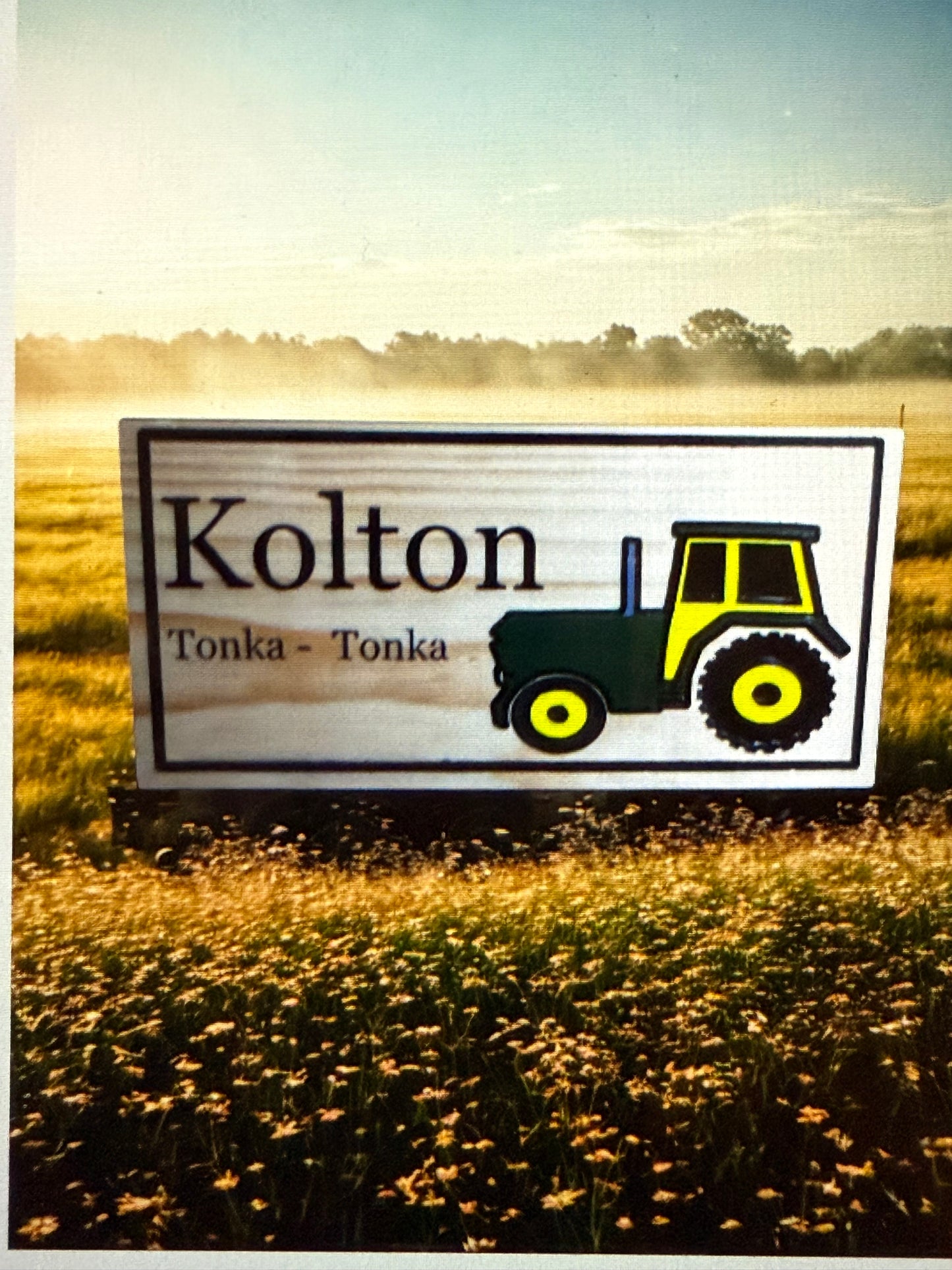 Kids Tractor Sign 7.5 x 15"
