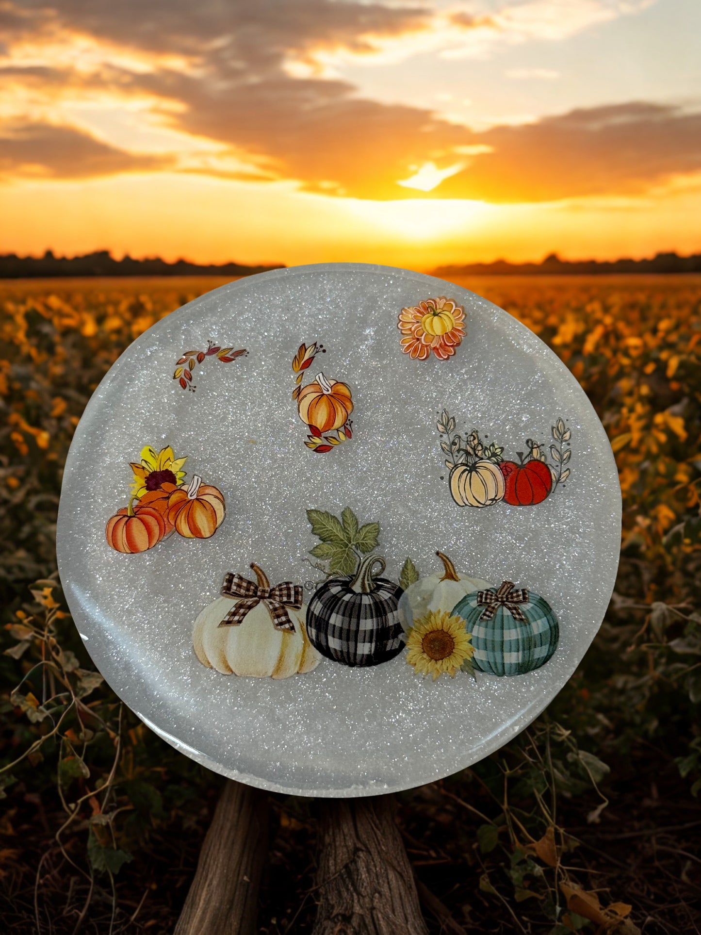 Set of 4 Fall Coasters - Each coaster is unique in size and design