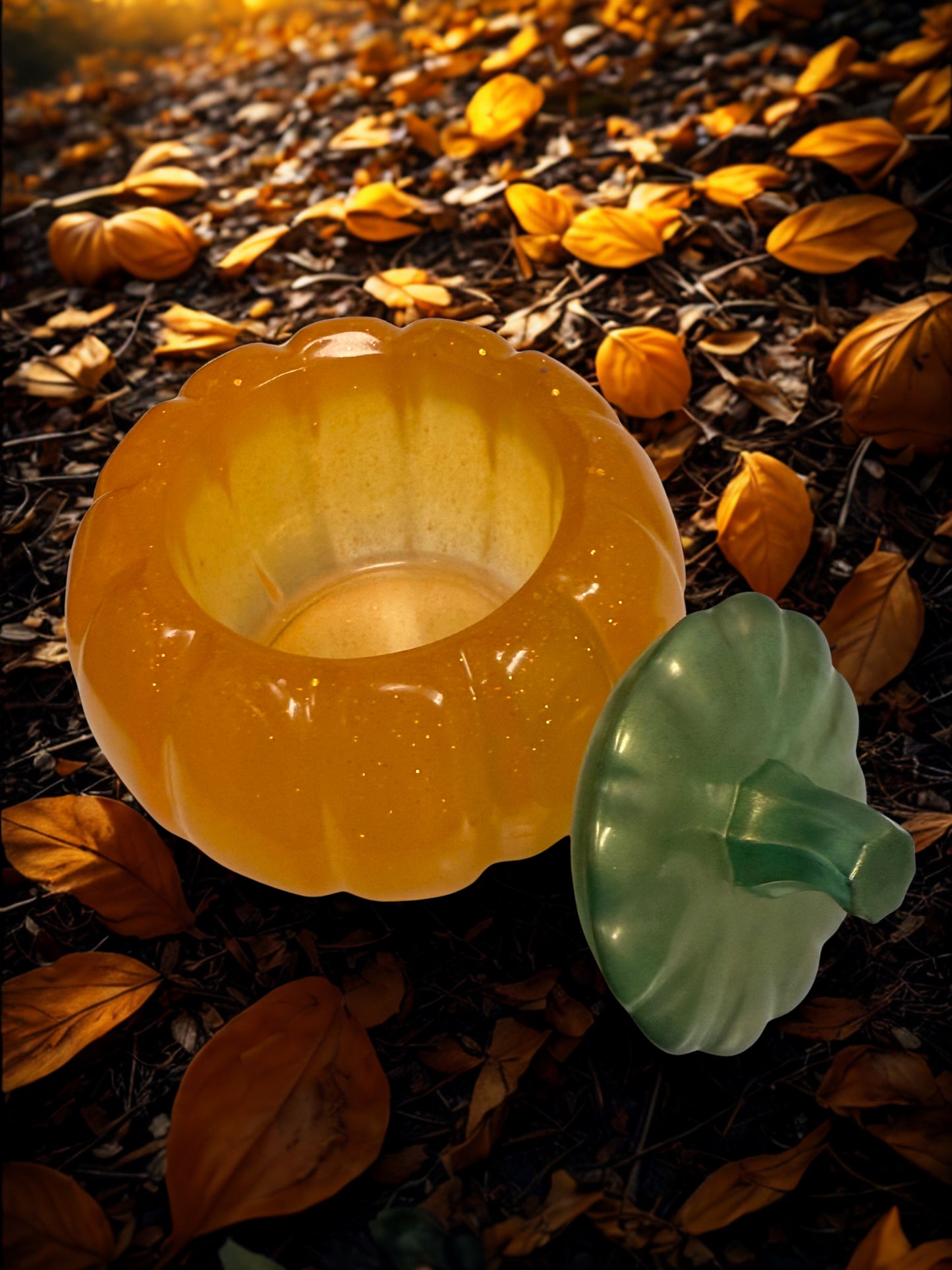 Pumpkin - Orange with green lid