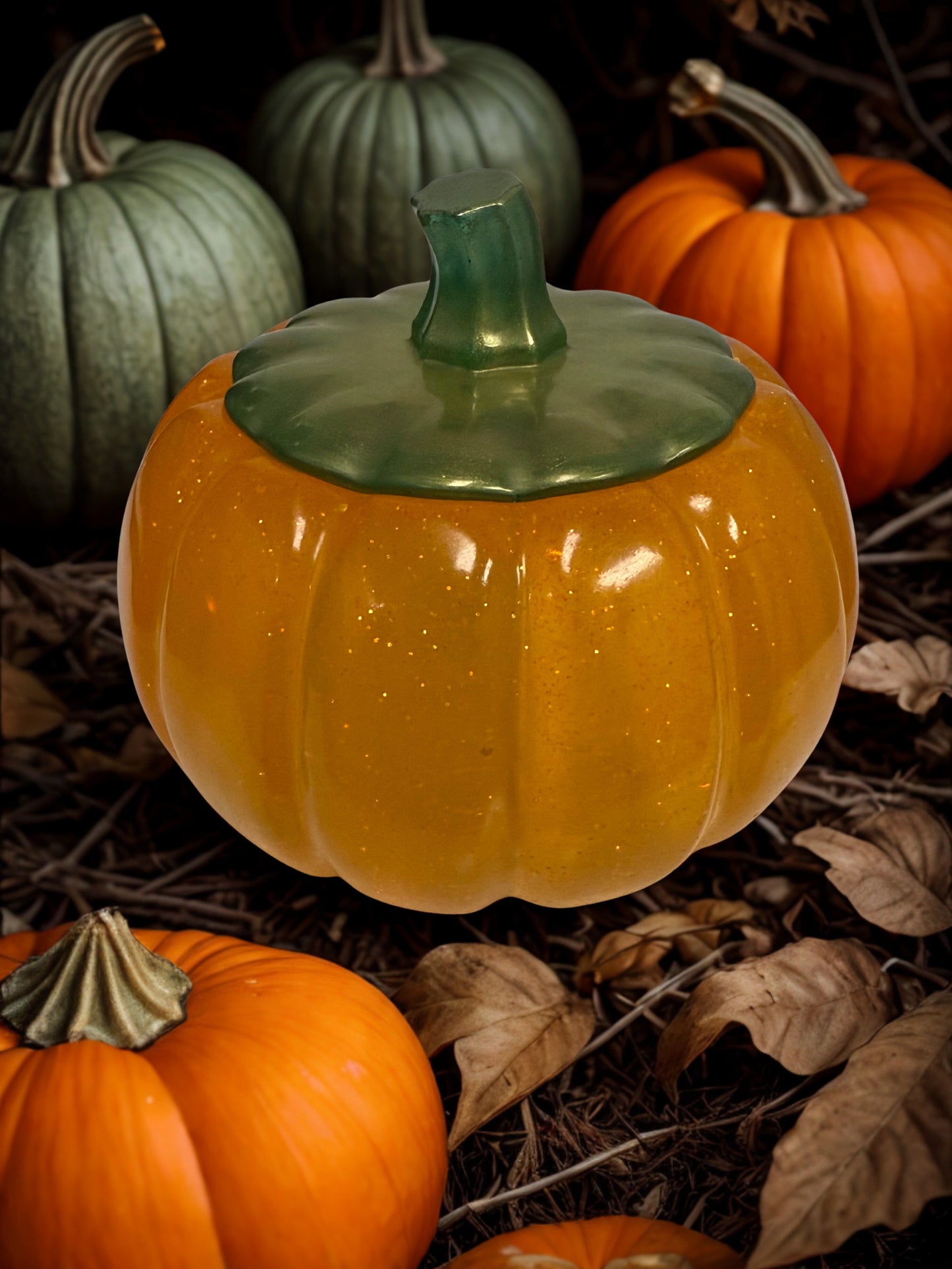 Pumpkin - Orange with green lid