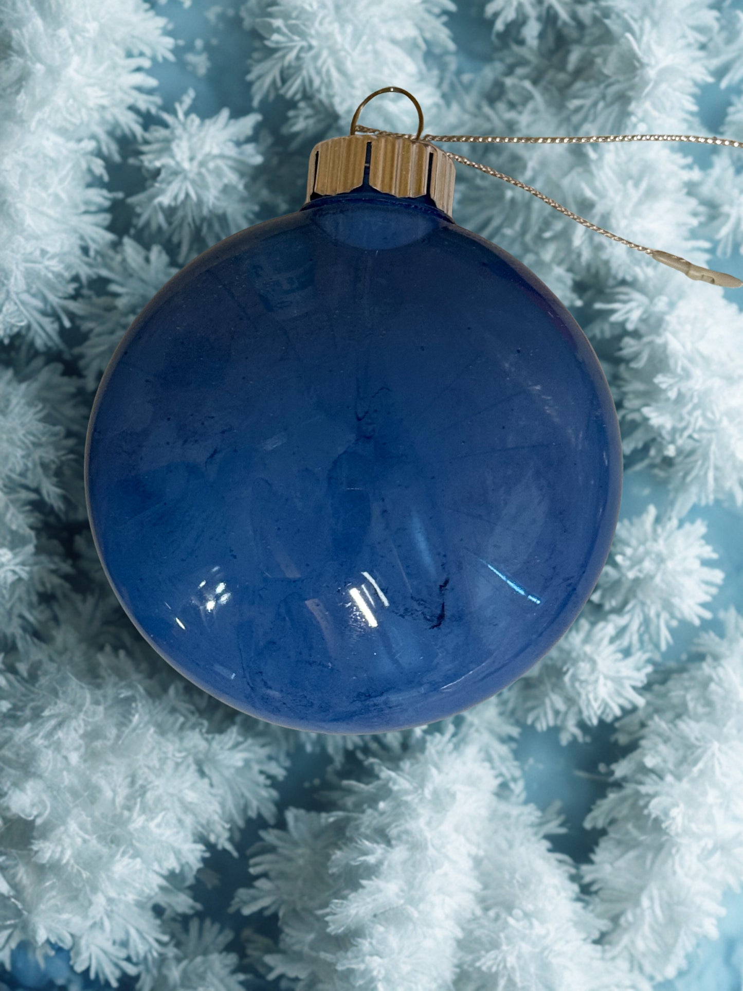 Christmas Ornament -Marbled blue