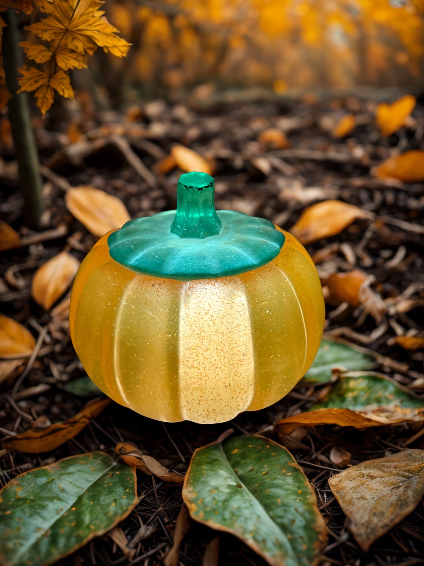 Pumpkin - Orange with green lid