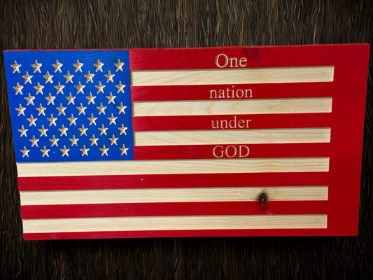 American flag One Nation under GOD