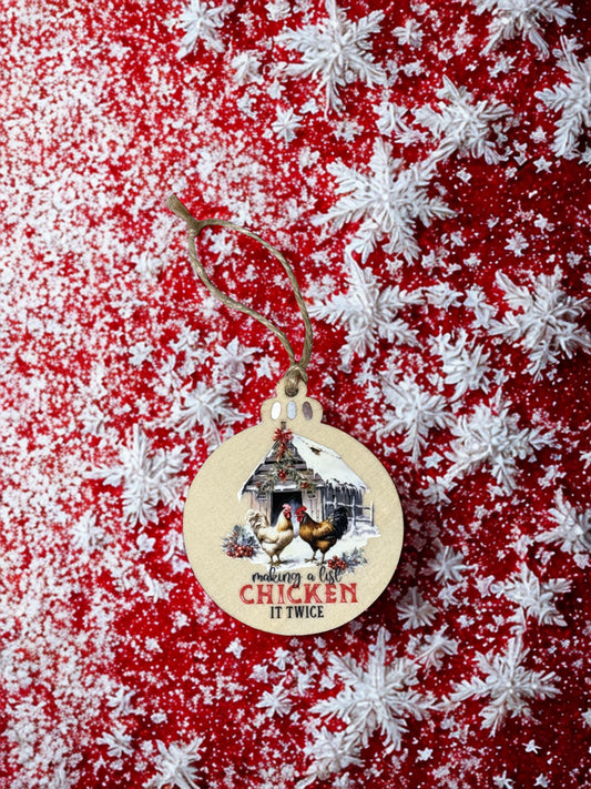 Christmas Ornament - Chickens